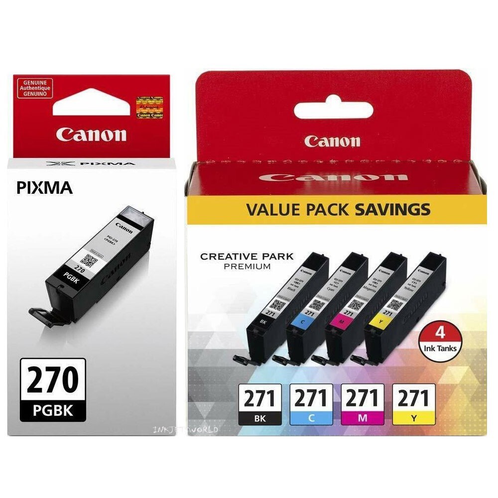 Genuine Canon PGI-270 Black CLI-271 Color Ink Cartridge Canon PIXMA MG5720 5721