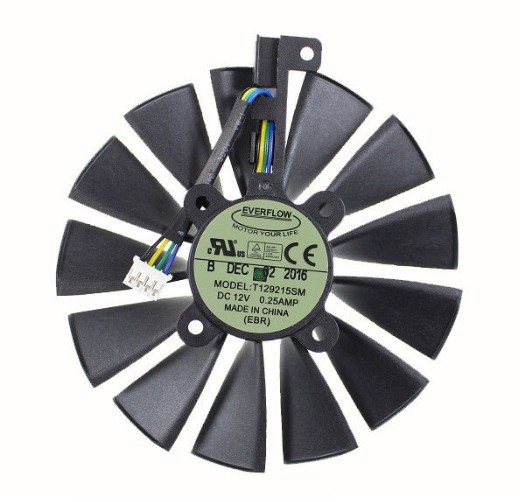 95mm T129215SM 0.25A GPU VGA Fan FOR ASUS STRIX RX470 RX570 GTX1050TI 4G Gaming