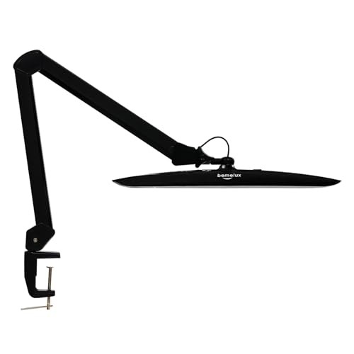 117PCS LED Clamp Desk Lamp, 20 Inch Metal Swivel Arm BLACK-NonCCT-Protective