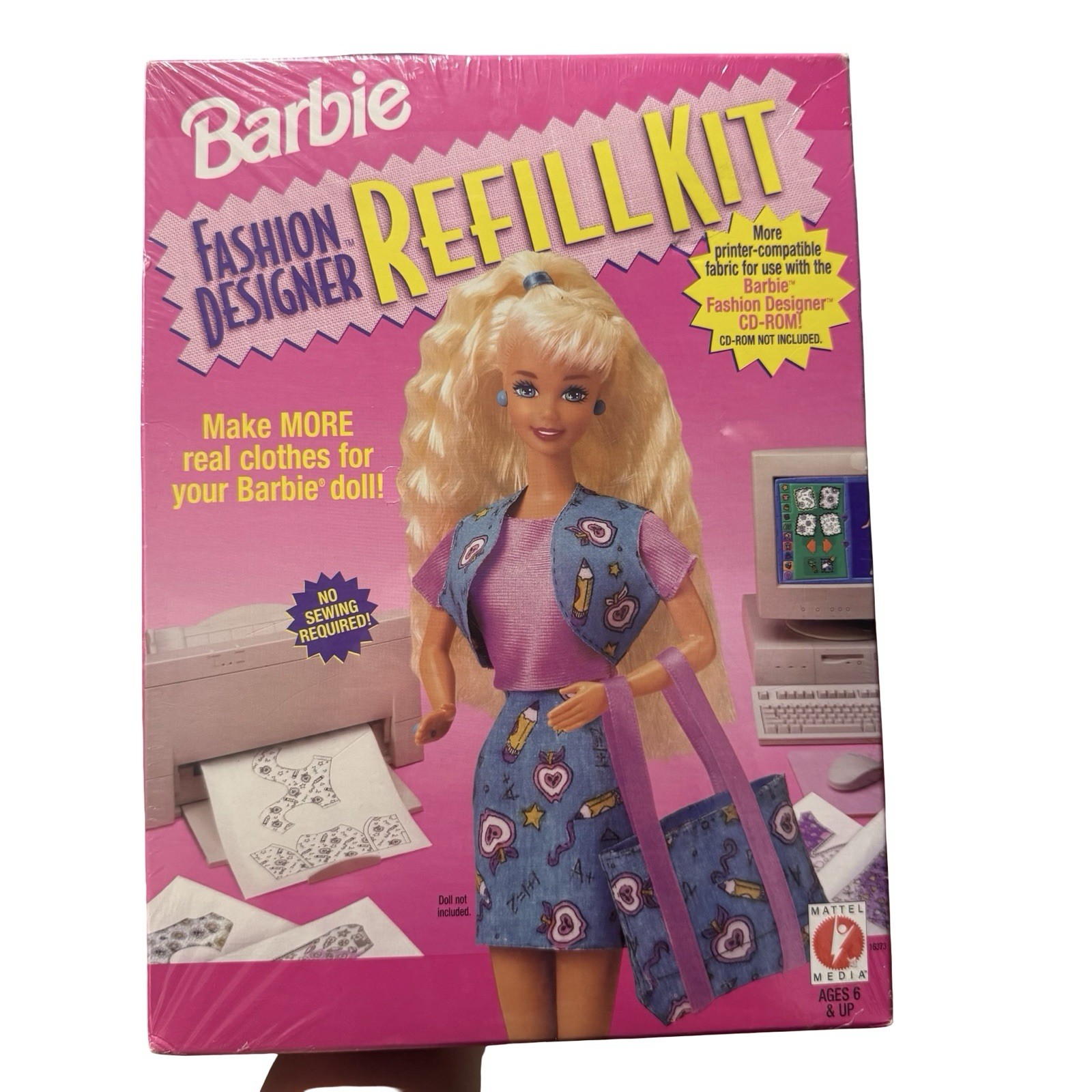 Barbie Fashion Designer Vintage refill Kit PC Print clothes 1996 Mattel New NIB