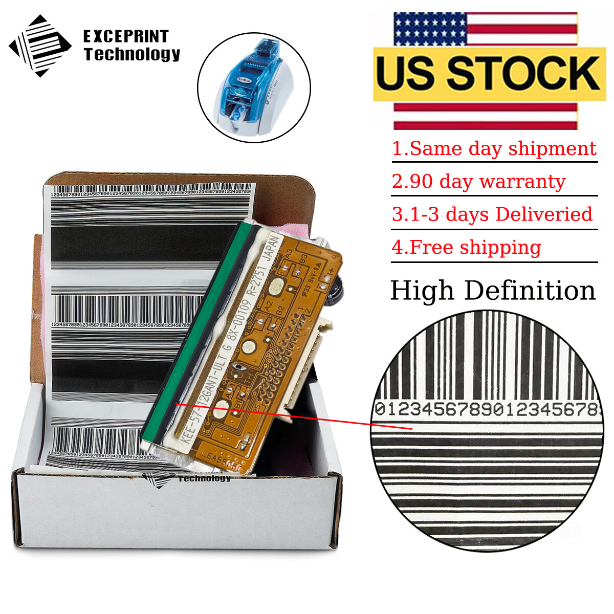 ✅ Printhead for EVOLIS Pebble3 Thermal Card Printer S5101 305dpi USA STOCK ✅