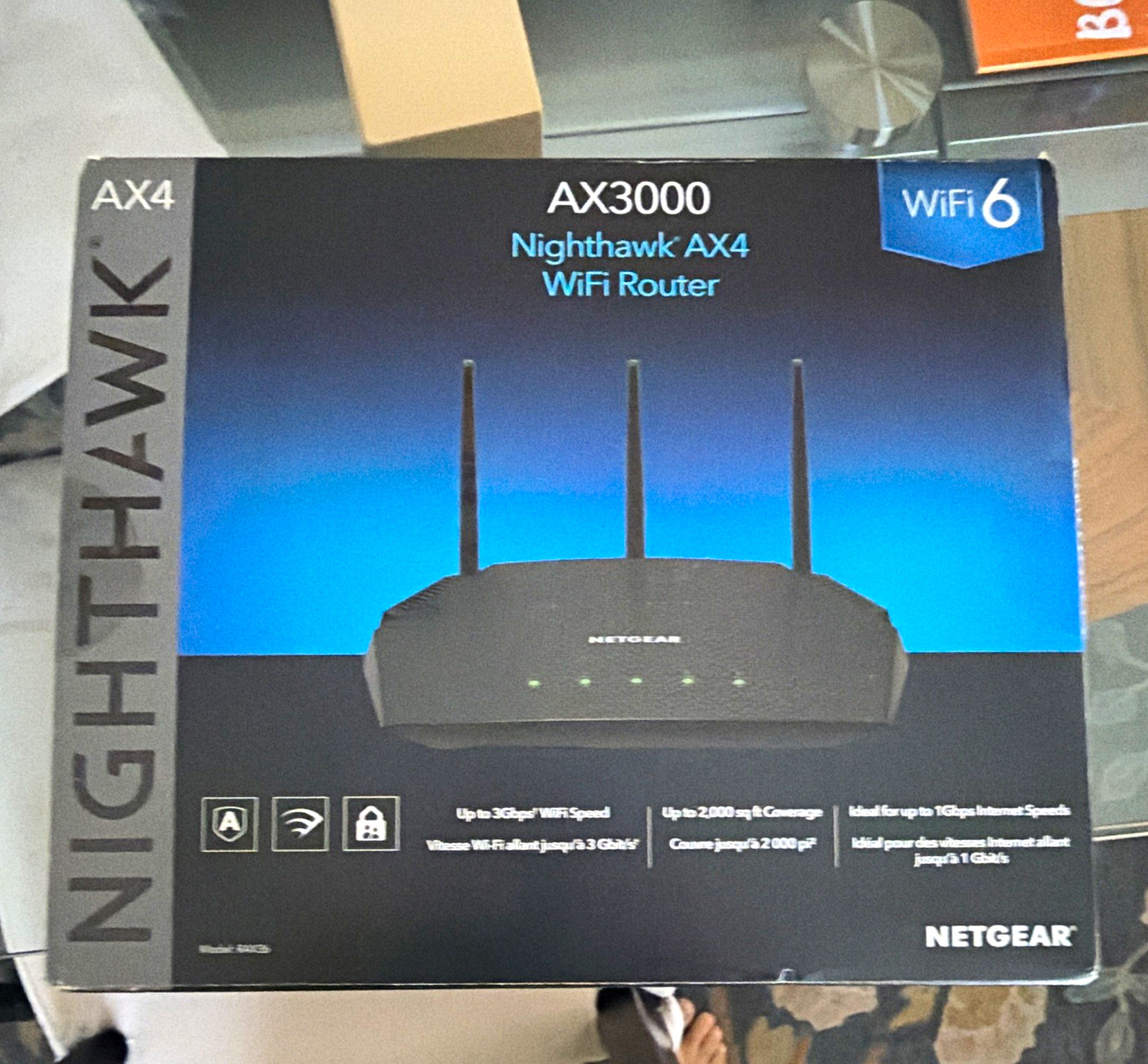 NETGEAR AX3000 Nighthawk AX4 Wi-Fi 6 Router 3000 Mbps Black