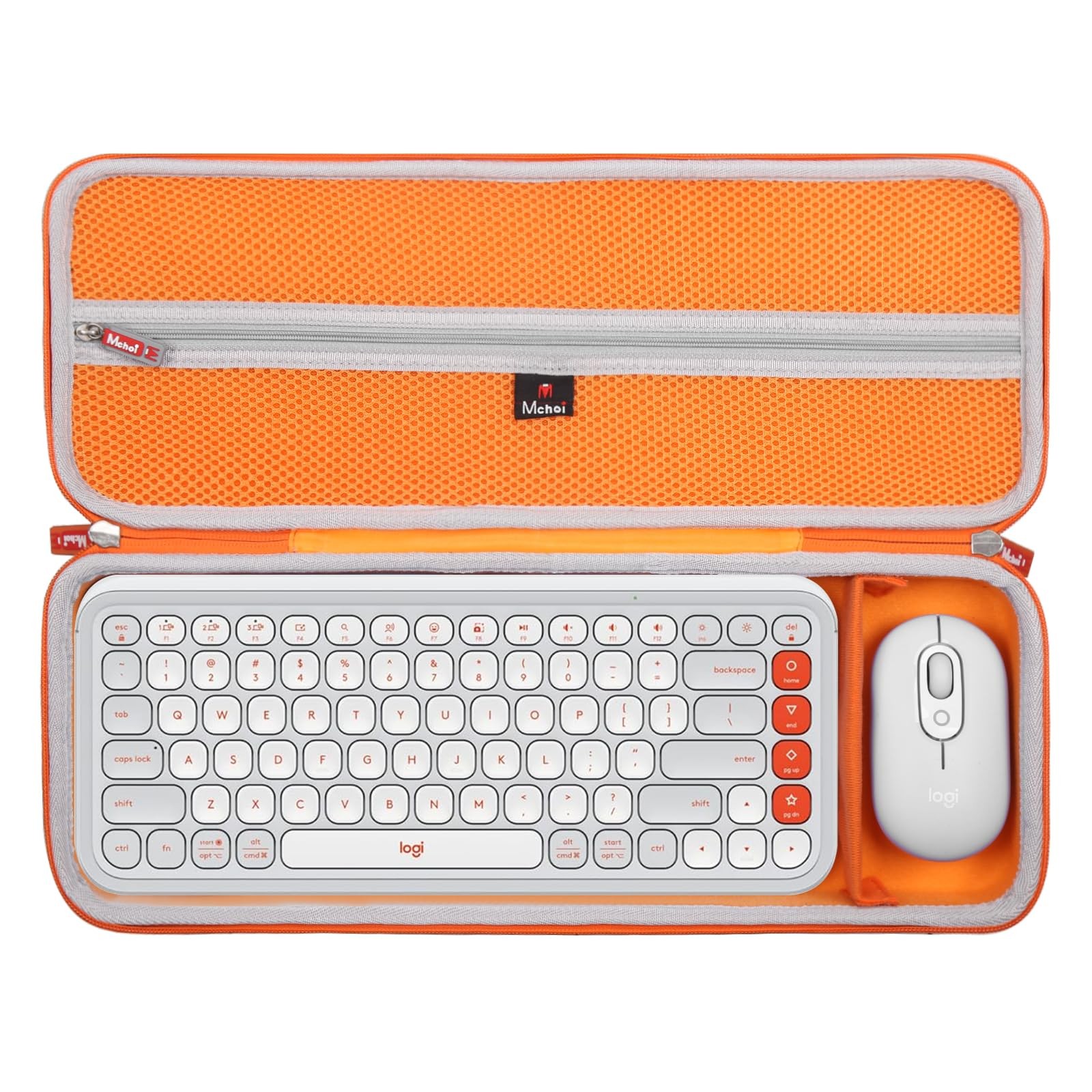 Mchoi Keyboard Case for Logitech POP ICON Grey Orange