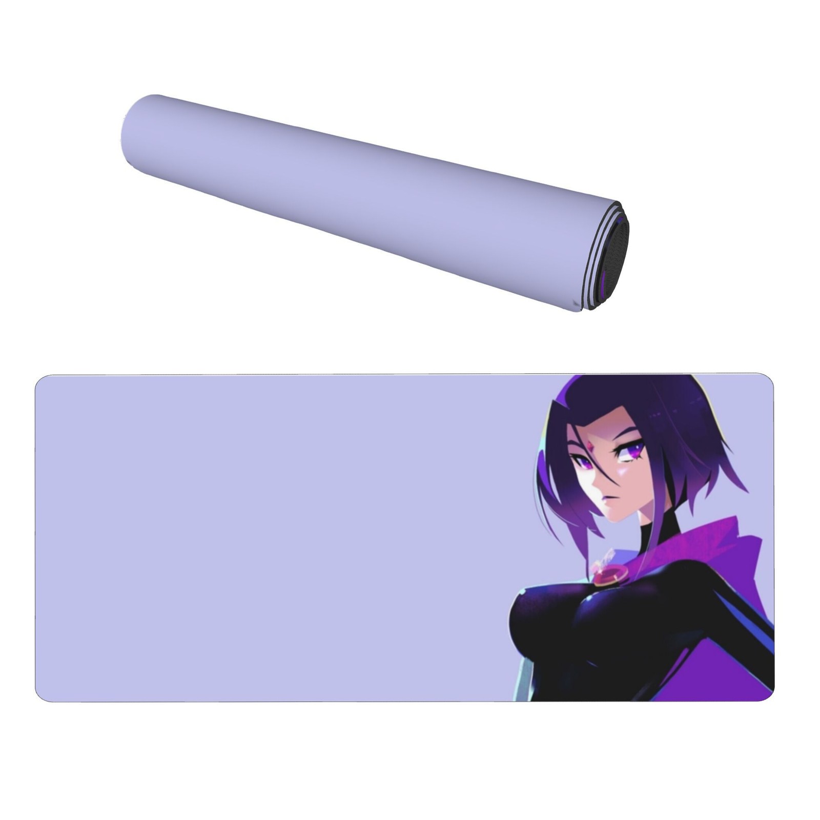 Multifunctional Gaming and Office Desk Mat, Crow Design - Non-slip Wrist Rest,