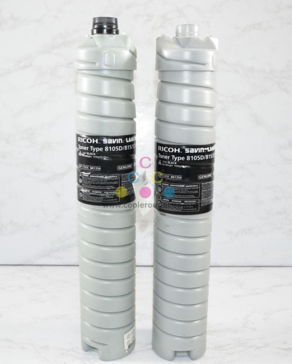 2 New OEM Ricoh 1085,1105 Black Toners 841354 (885340,One does not have cap)