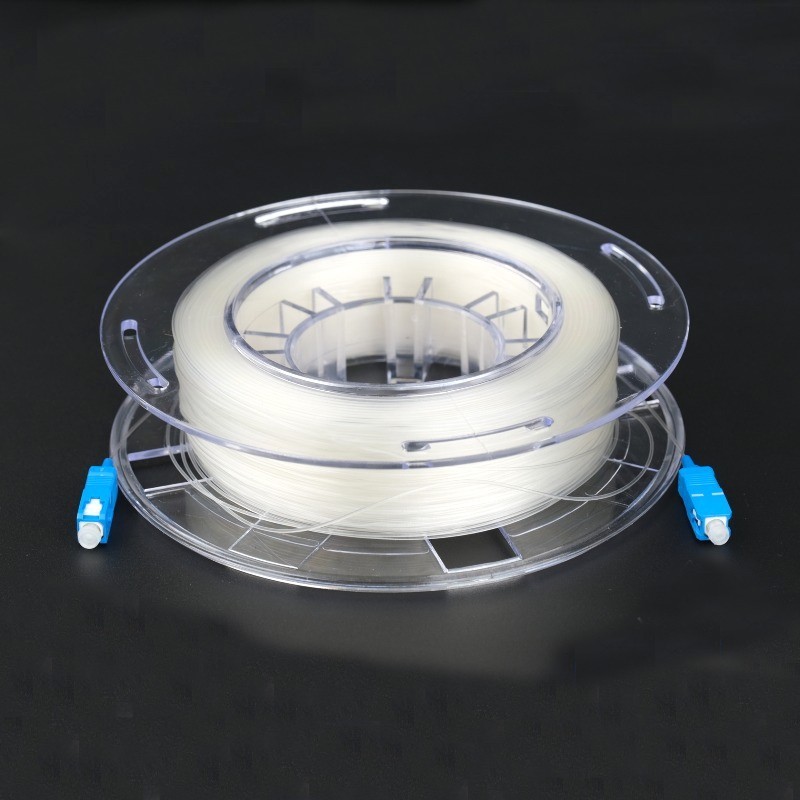 Invisible Transparent Fiber Optic Cable SC UPC for FTTH FTTR Indoor Extension