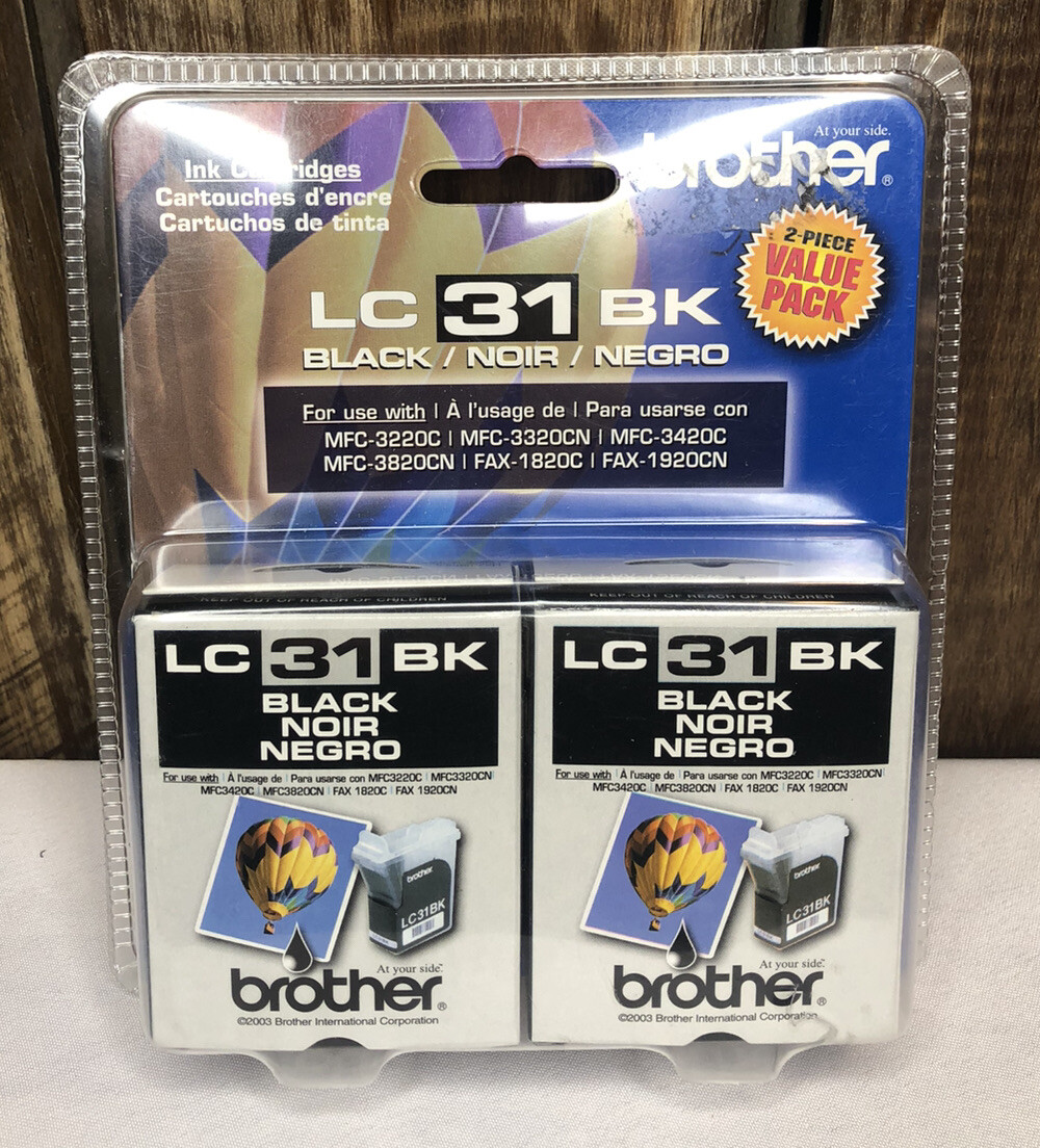 One Pack Of Genuine Brother LC31BK Black Ink Printer Cartridges Expired