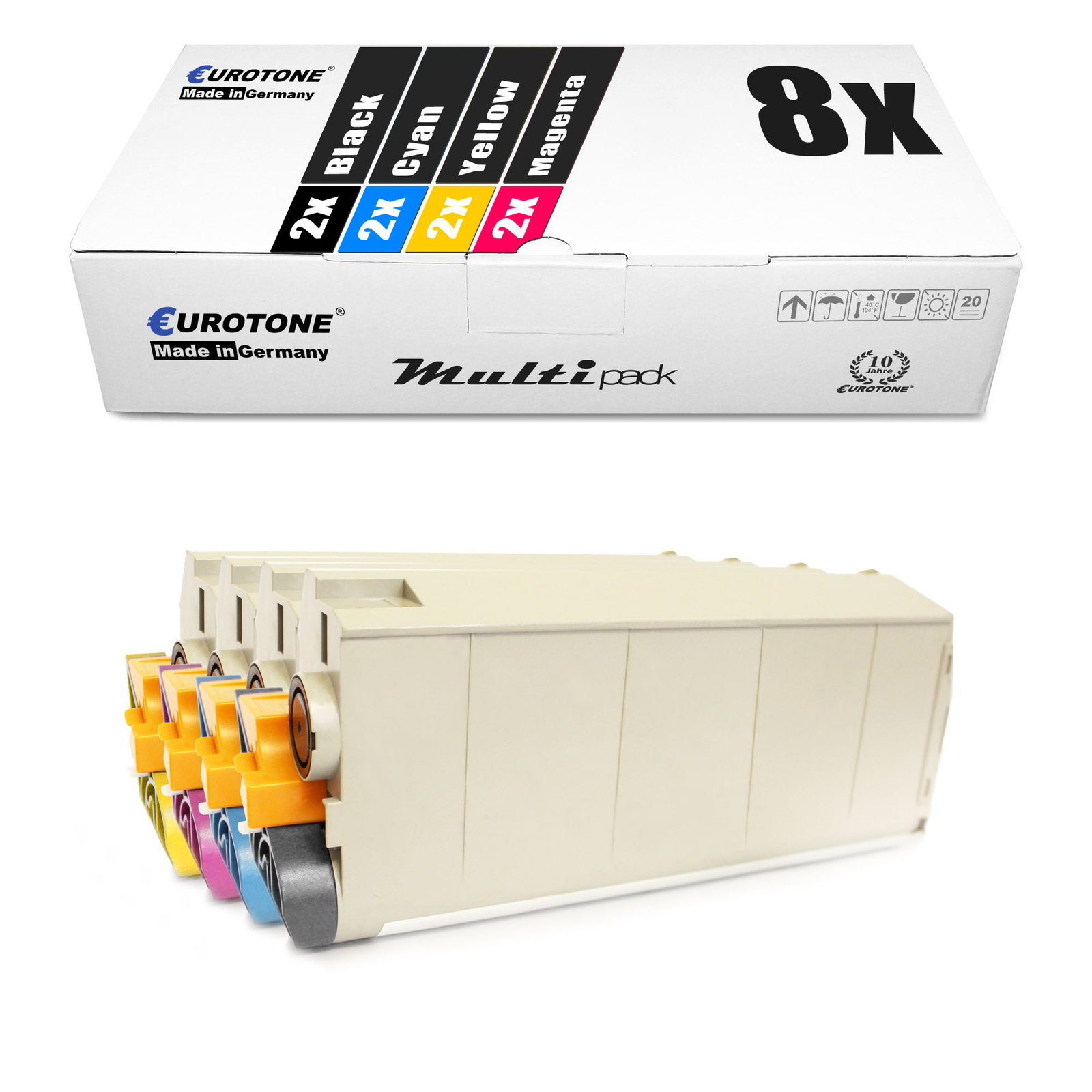 8X Eurotone ECO Cartridge For OKI C-710-N C-711-DN C-711-DM C-710-DTN