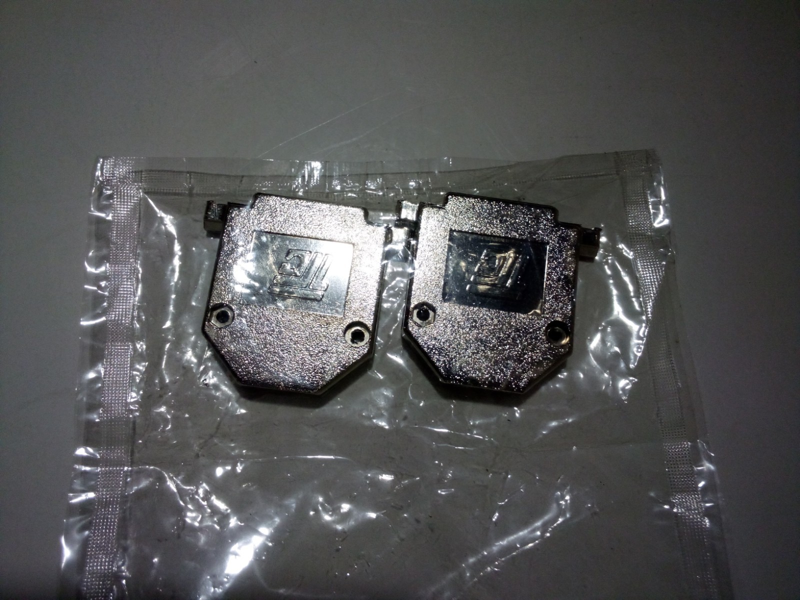 Backshells POS EMI Lot of 4 NOS  2 piece Metalized Plastic exit covers.