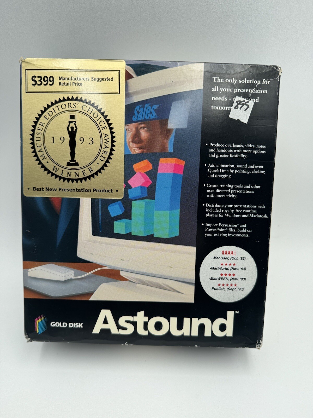 Vintage Astound Desktop Presentations Multimedia For Macintosh Gold Disk