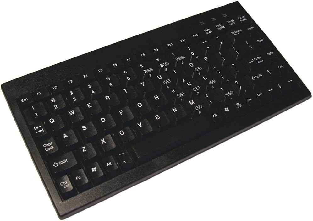 Adesso ACK-595UB Mini USB Keyboard with Embedded Numeric Keypad - Black