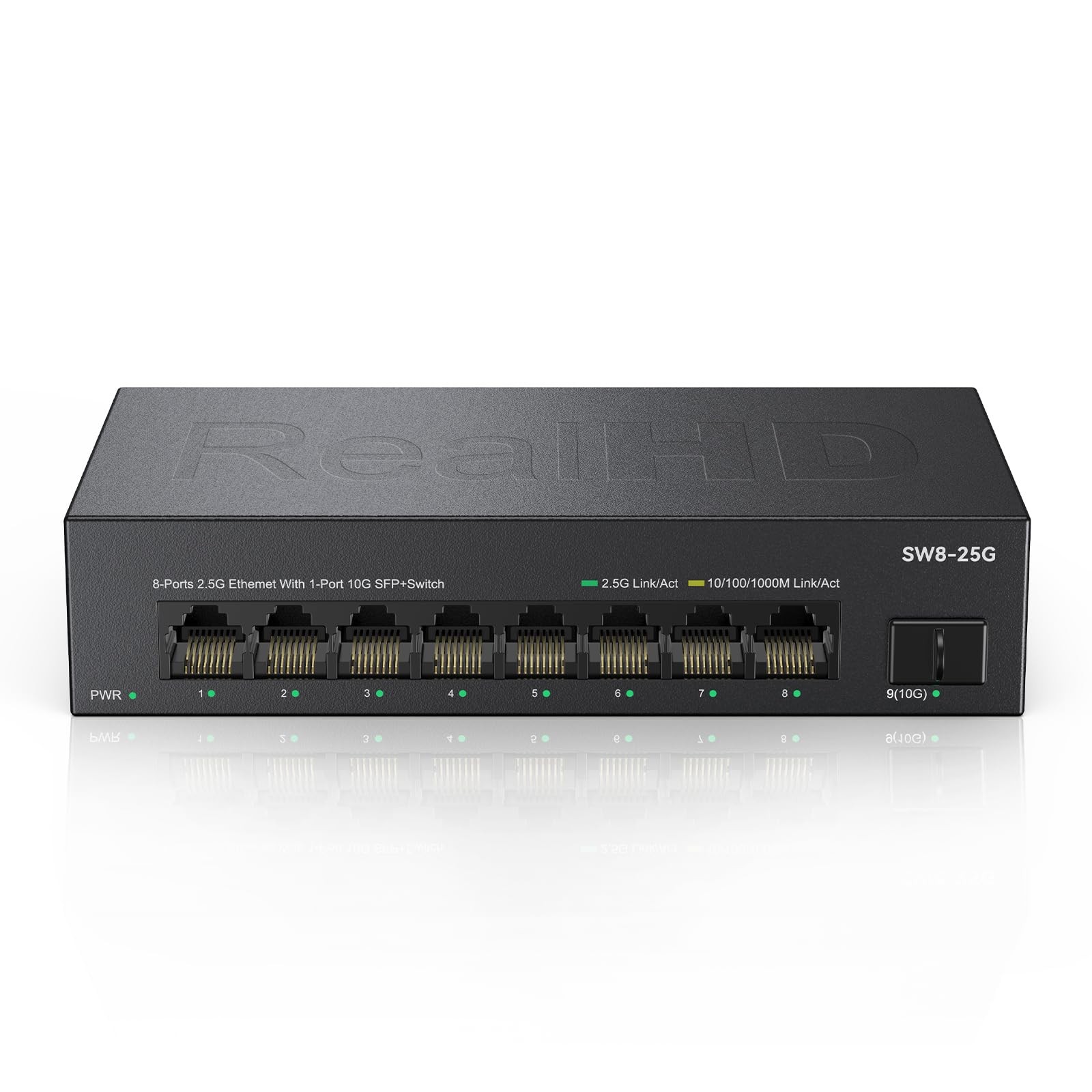 Real HD 8 Port 2.5G Ethernet Switch Unmanaged Network Switch with 8 x 2.5 Gig...