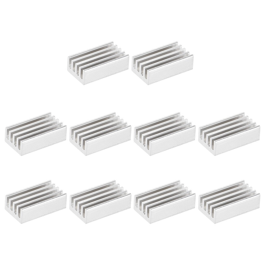 Electronics Cooler Heatsink for MOS GPU IC Chip Silver 15 x 9 x 5 mm 10pcs