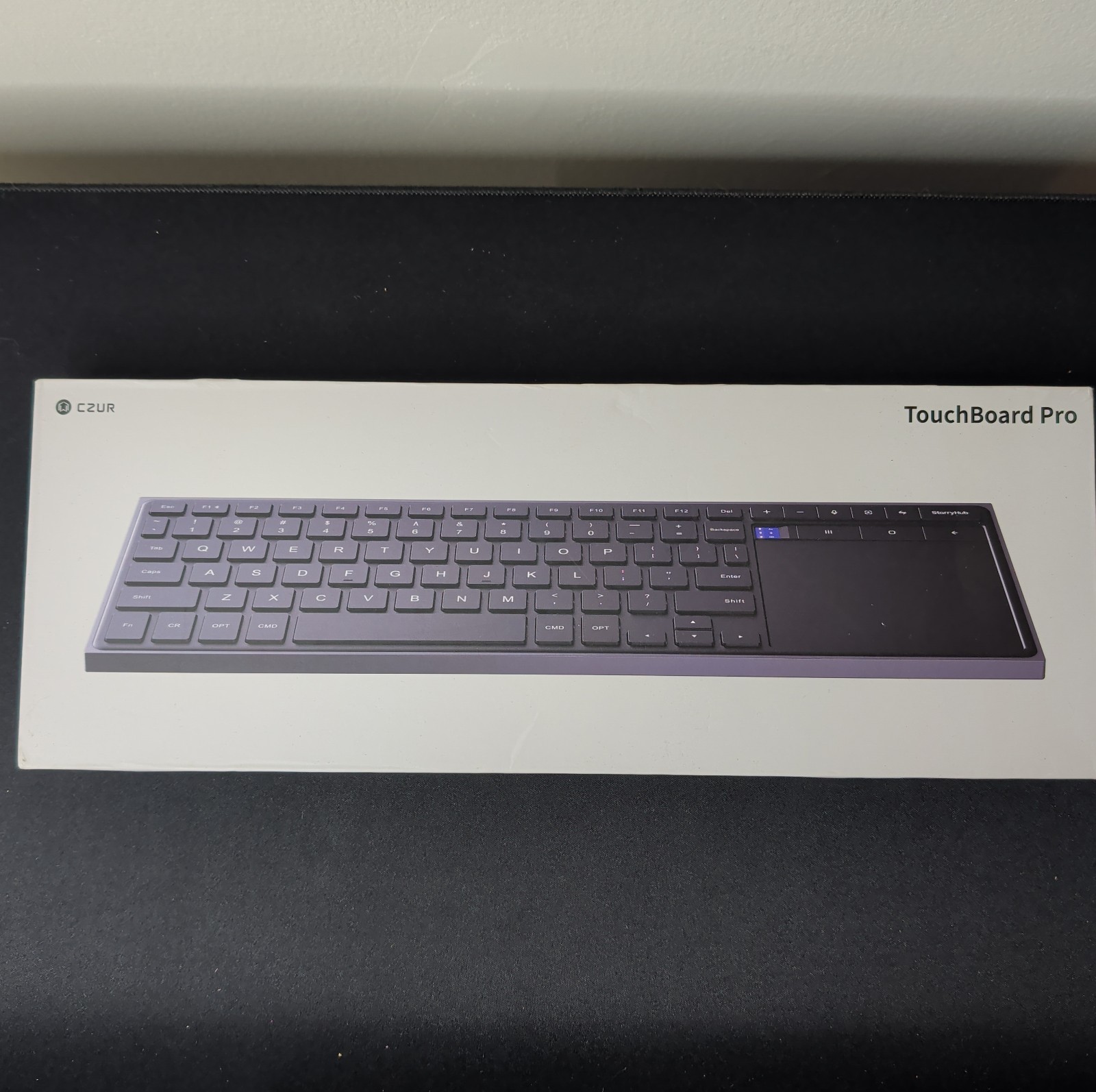 CZUR TouchBoard Pro Wireless Compact Keyboard w/ Built-In Touchpad, Black QWERTY