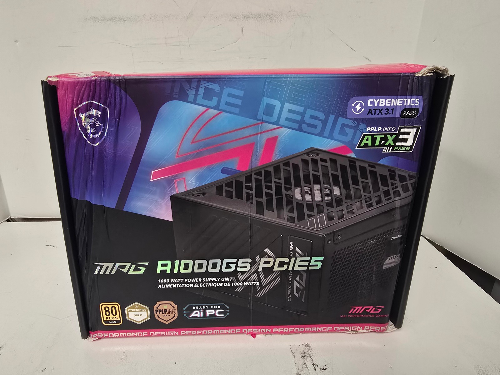 MSI - MPG A1000GS PCIE5, 80+ Gold Full Modular Gaming Power Supply