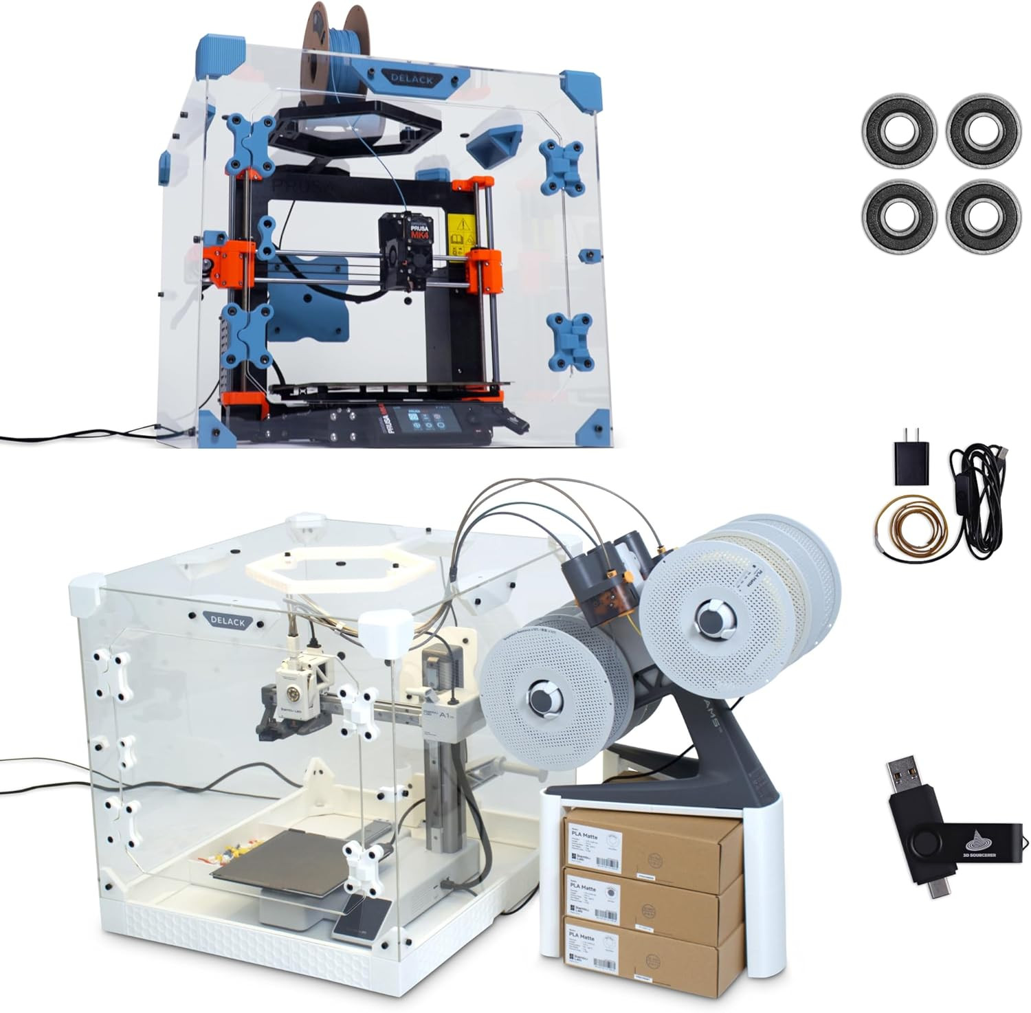 DELACK 3D Printer Enclosure Kit with LED Light | Made for Bambu Lab A1 Mini + Pr