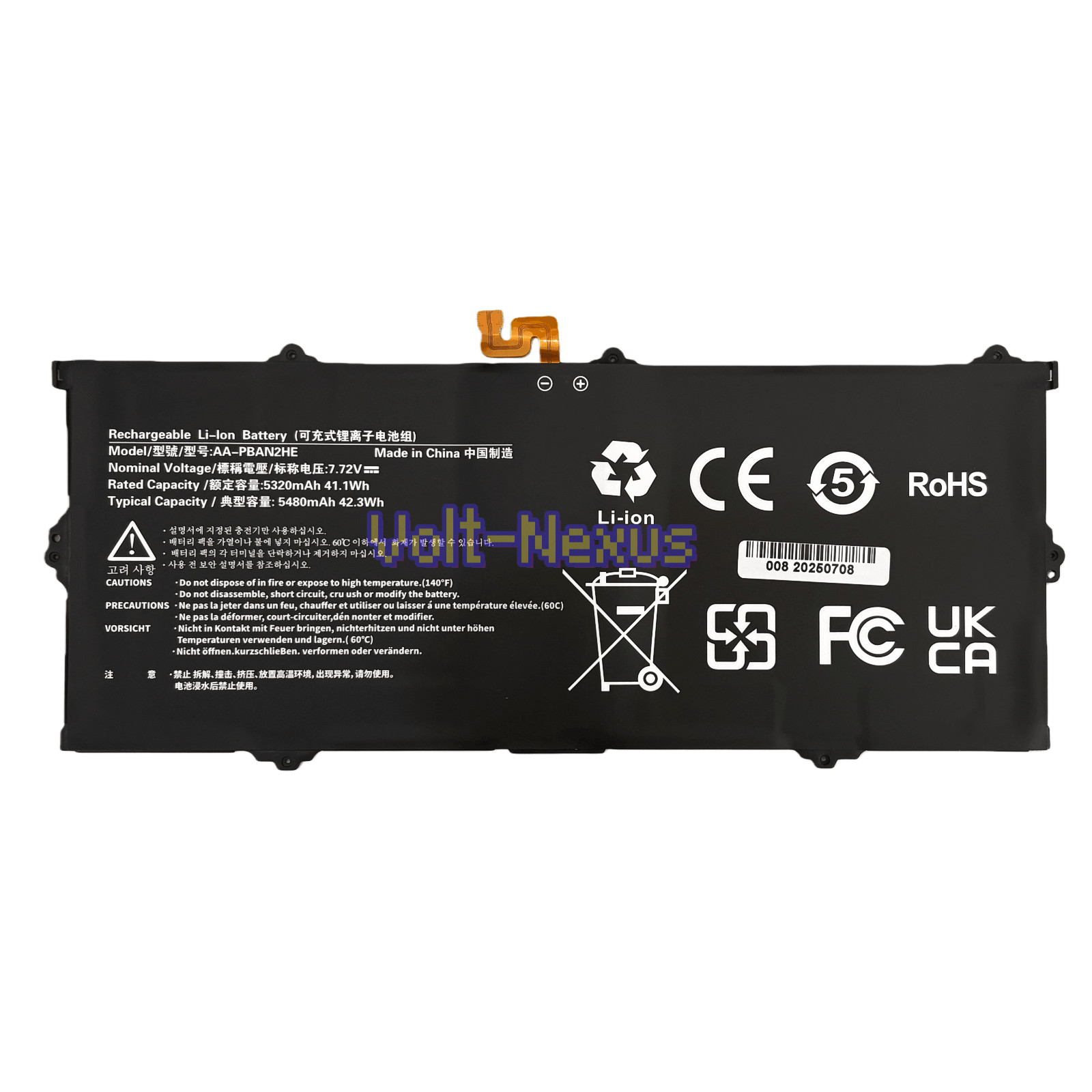 41.1Wh New AA-PBAN2HE Battery for Samsung Book GO XE340XDA NP340XLA NP545XLA