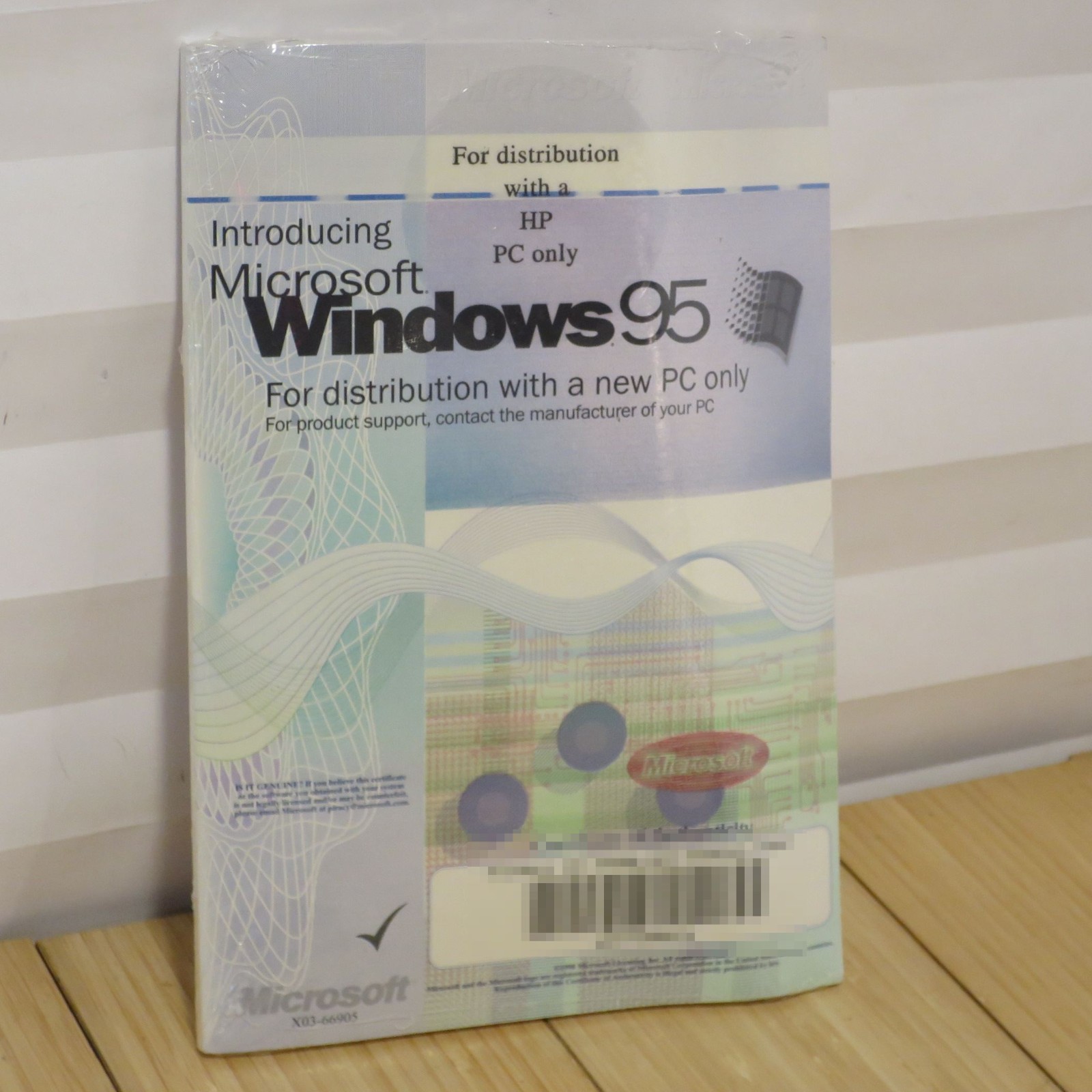 NOS OEM HP Microsoft Windows 95 CD - Sealed with COA Certificate of Authenticity