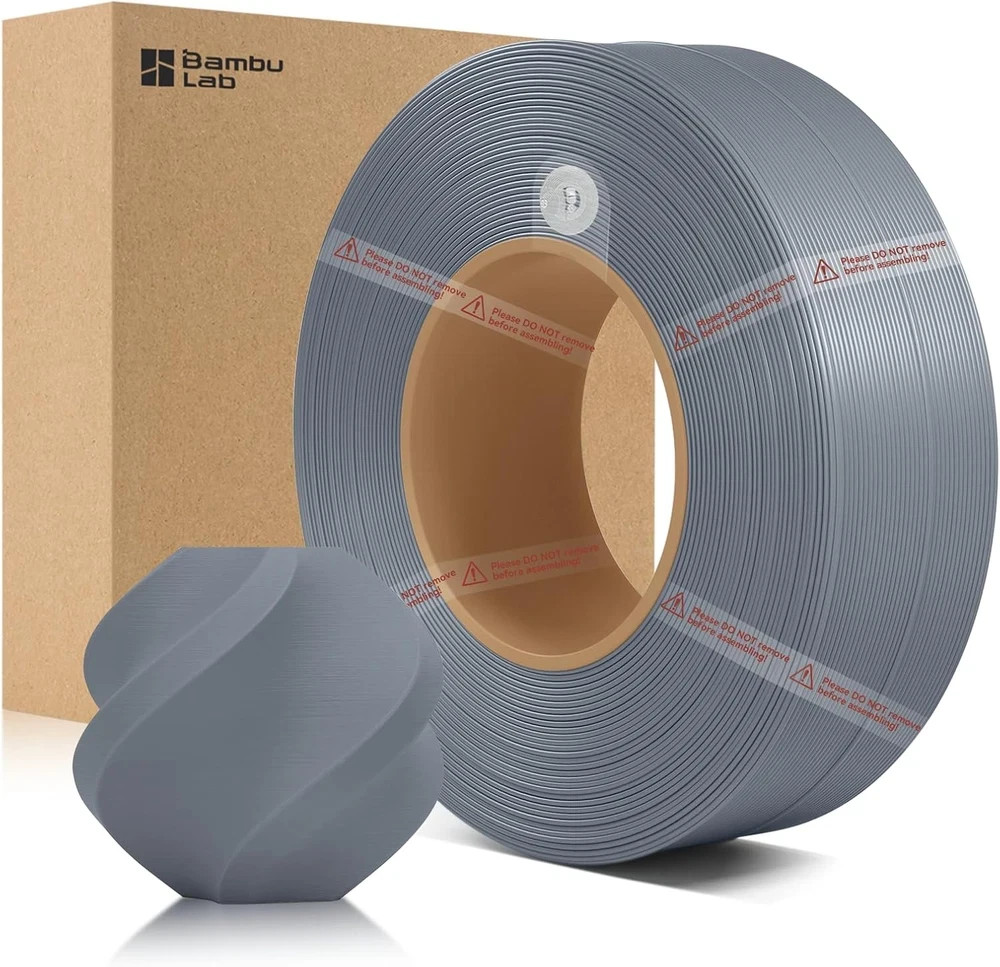 Bamboo Lab PLA Matte Filament Refill Ash Gray 11102 1.75Mm, 3D Printer Filament