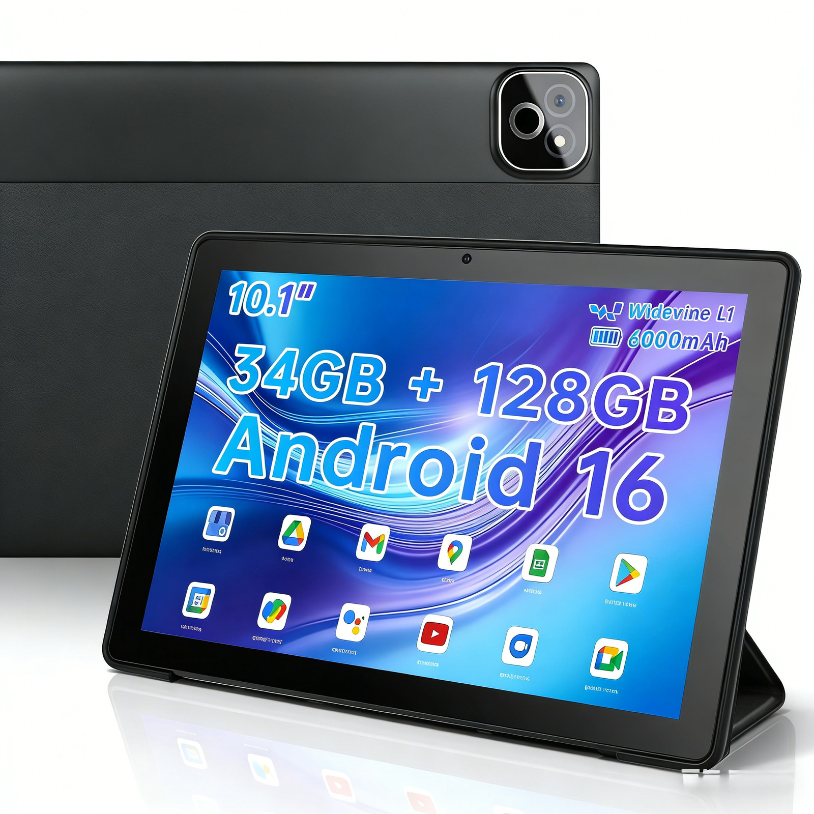 2026 Android 16 Tablet 10.1" 34GB+128GB/1TB Octa Core 6000mAh Dual Camera Touch