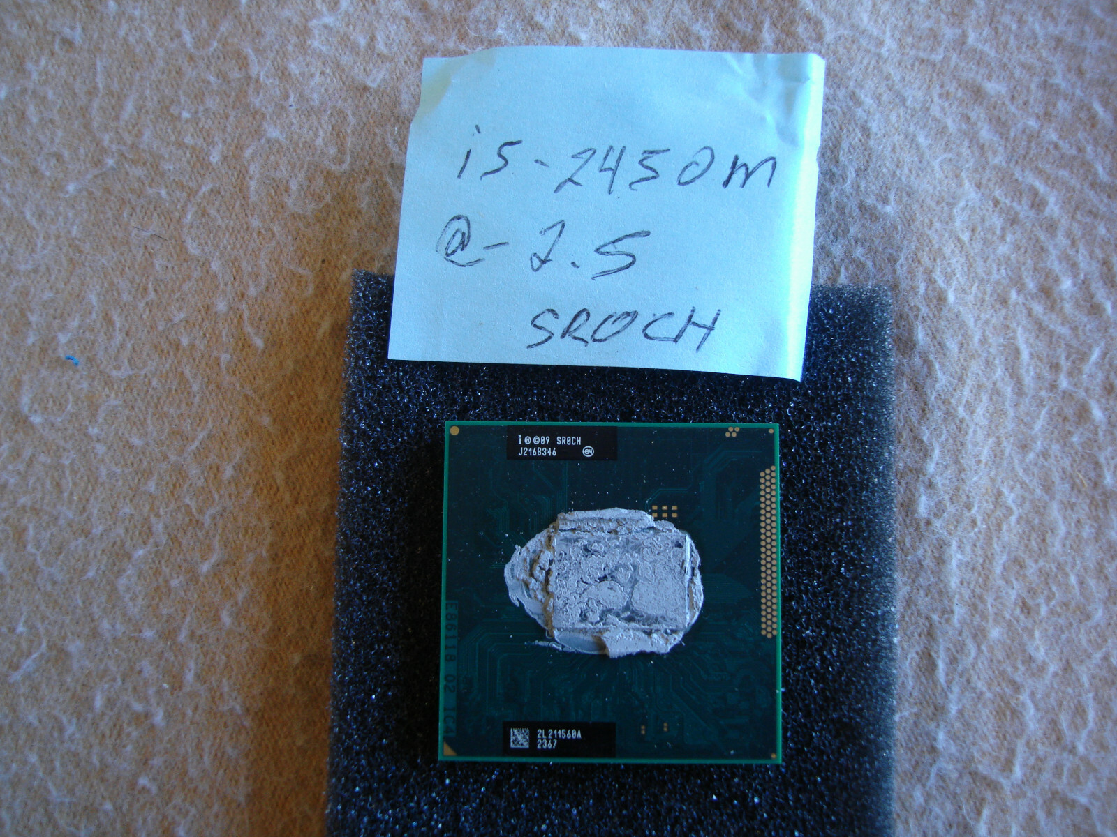 Intel Core i5 Mobile i5-2450M 2.5GHZ Socket G2 Processor SR0CH