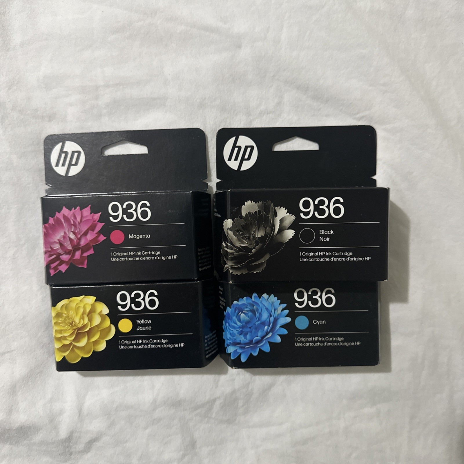 Hp 936 Black(XL),Magenta, Cyan,Yellow (Original) New Ink Cartridge Lot of 4