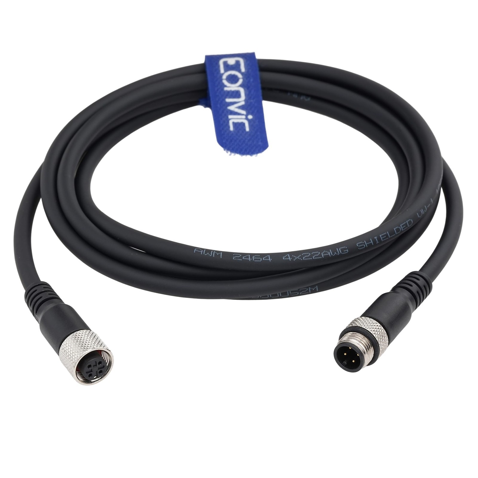 Industrial M12 4 Pin Male To Female Sensor Cable Aviation Connector Electrical