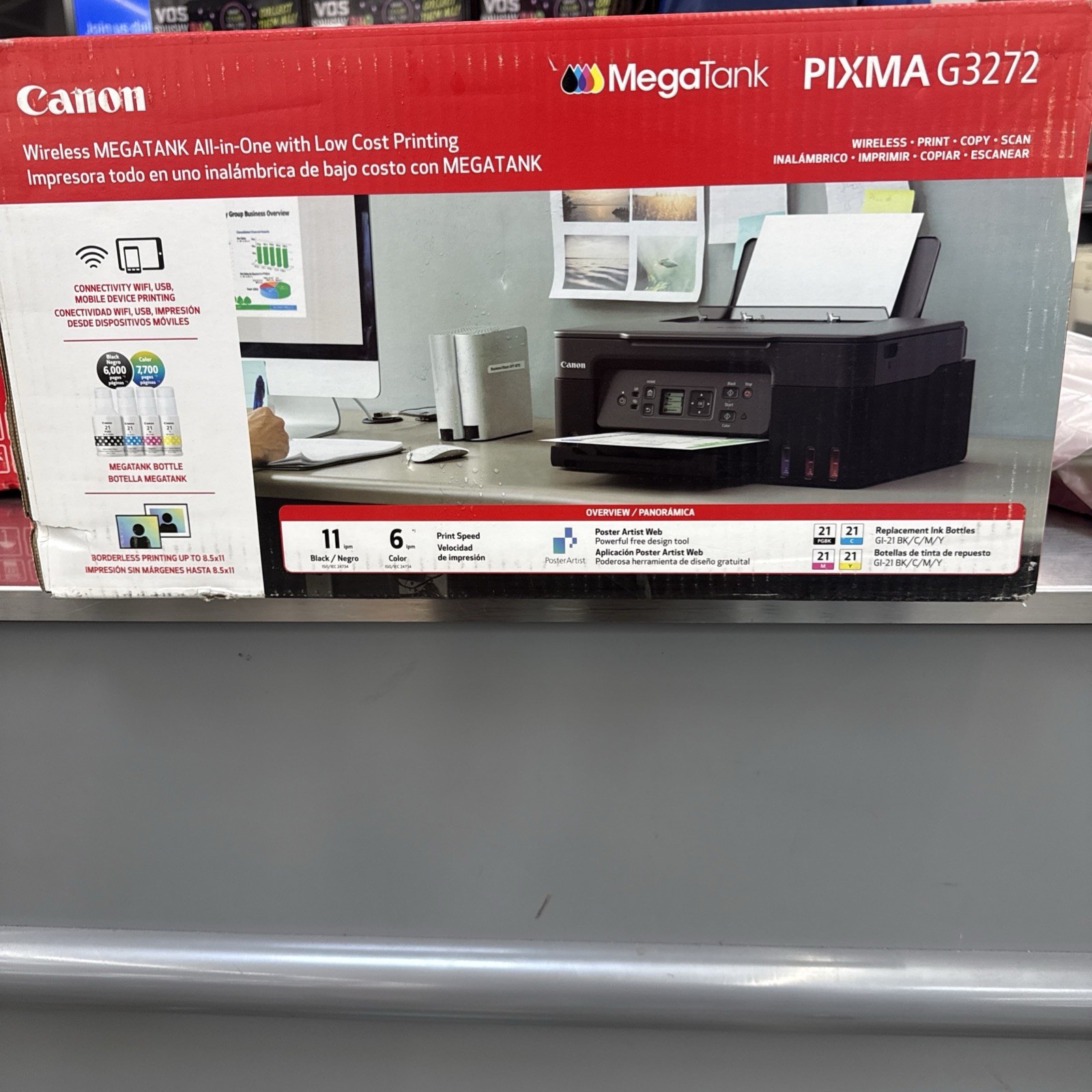 CANON 5805C060 PIXMA G3272 Wireless MegaTank All-in-One Printer FREE S&H