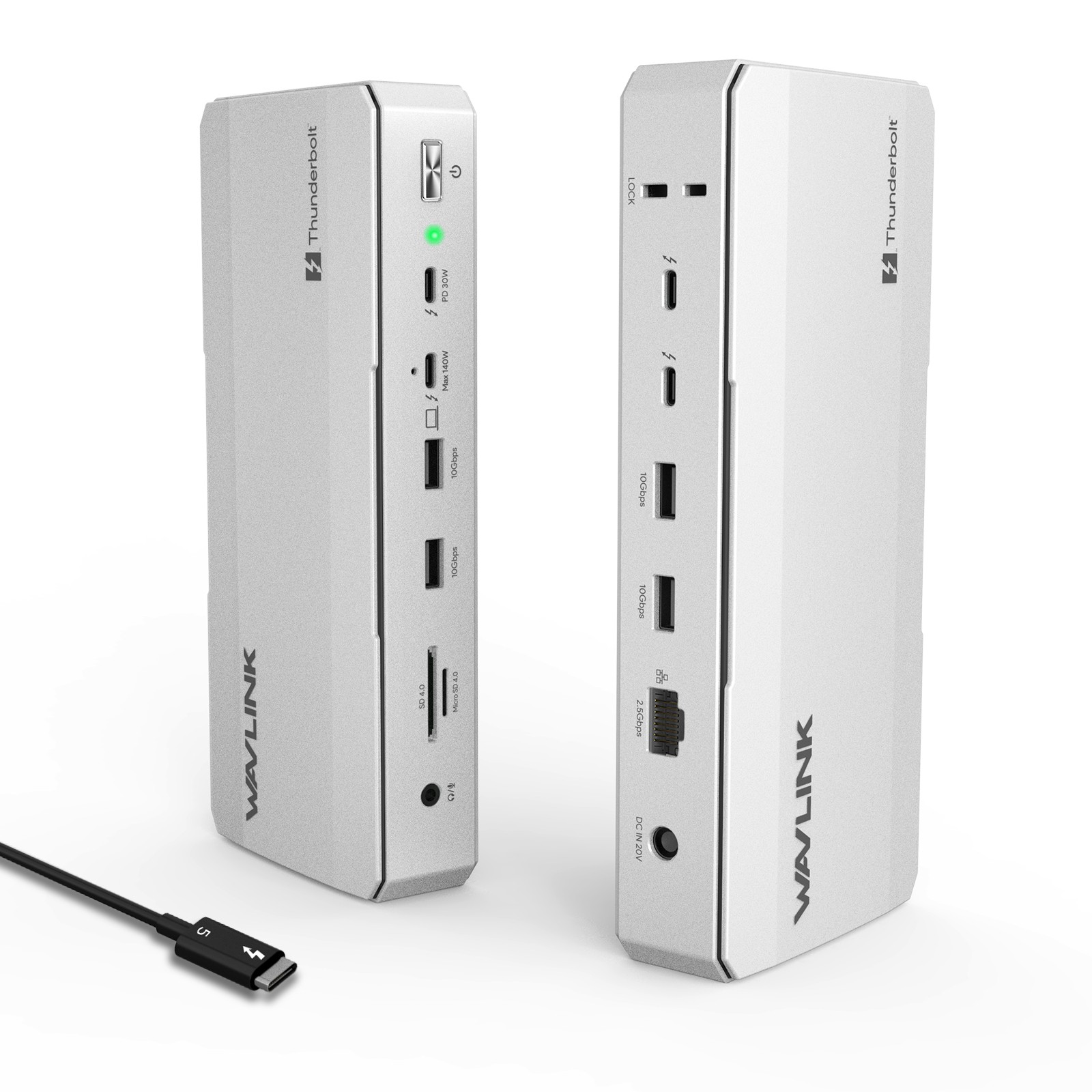 WAVLINK TB5 Docking Station Triple Display 12-in-1 Thunderbolt 5 Dock 140W PD