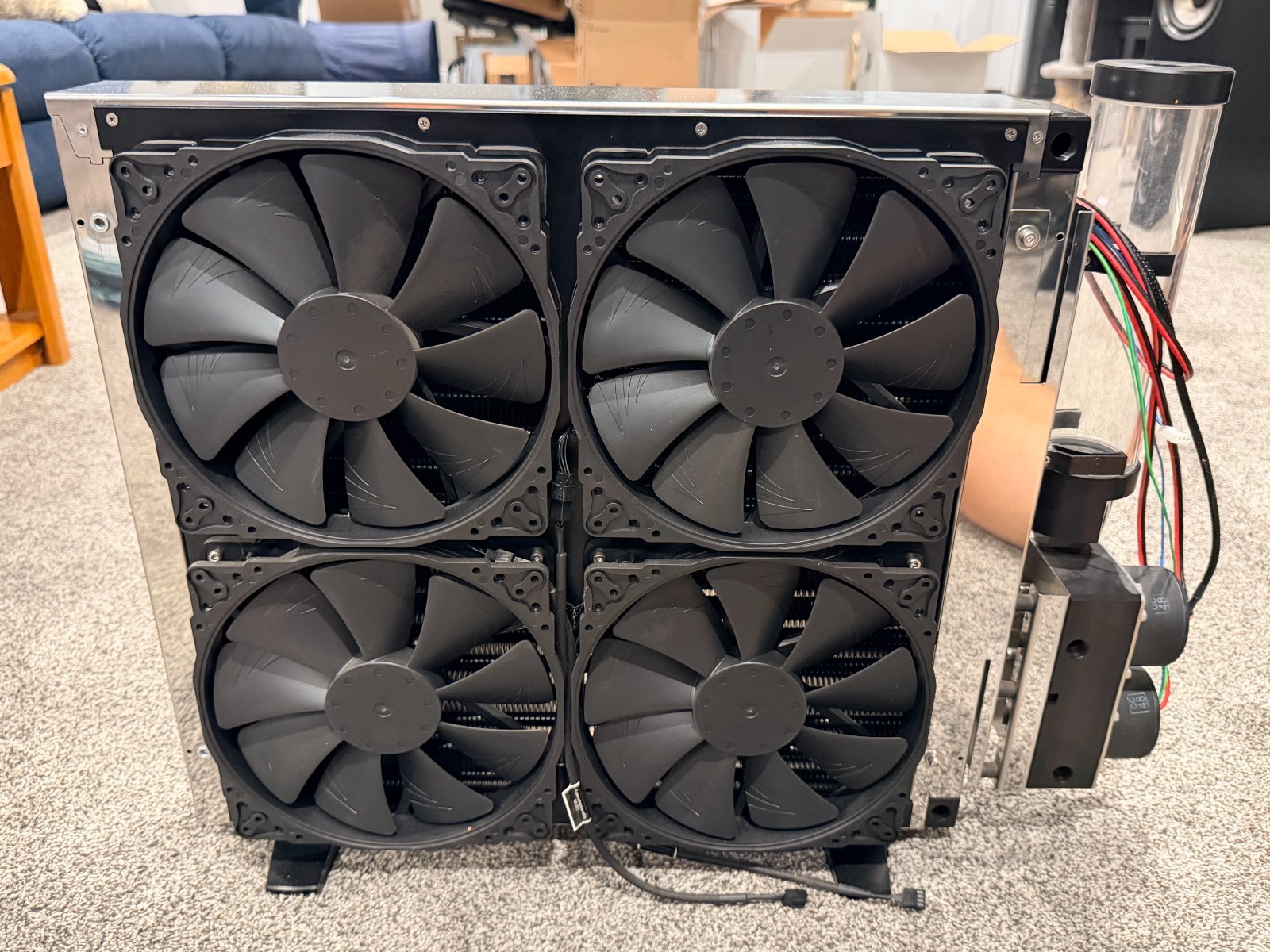 Watercool MO-RA3 420 Pro Radiator Dual D5 Pumps Heatkiller Tube 4x Noctua NF-A20