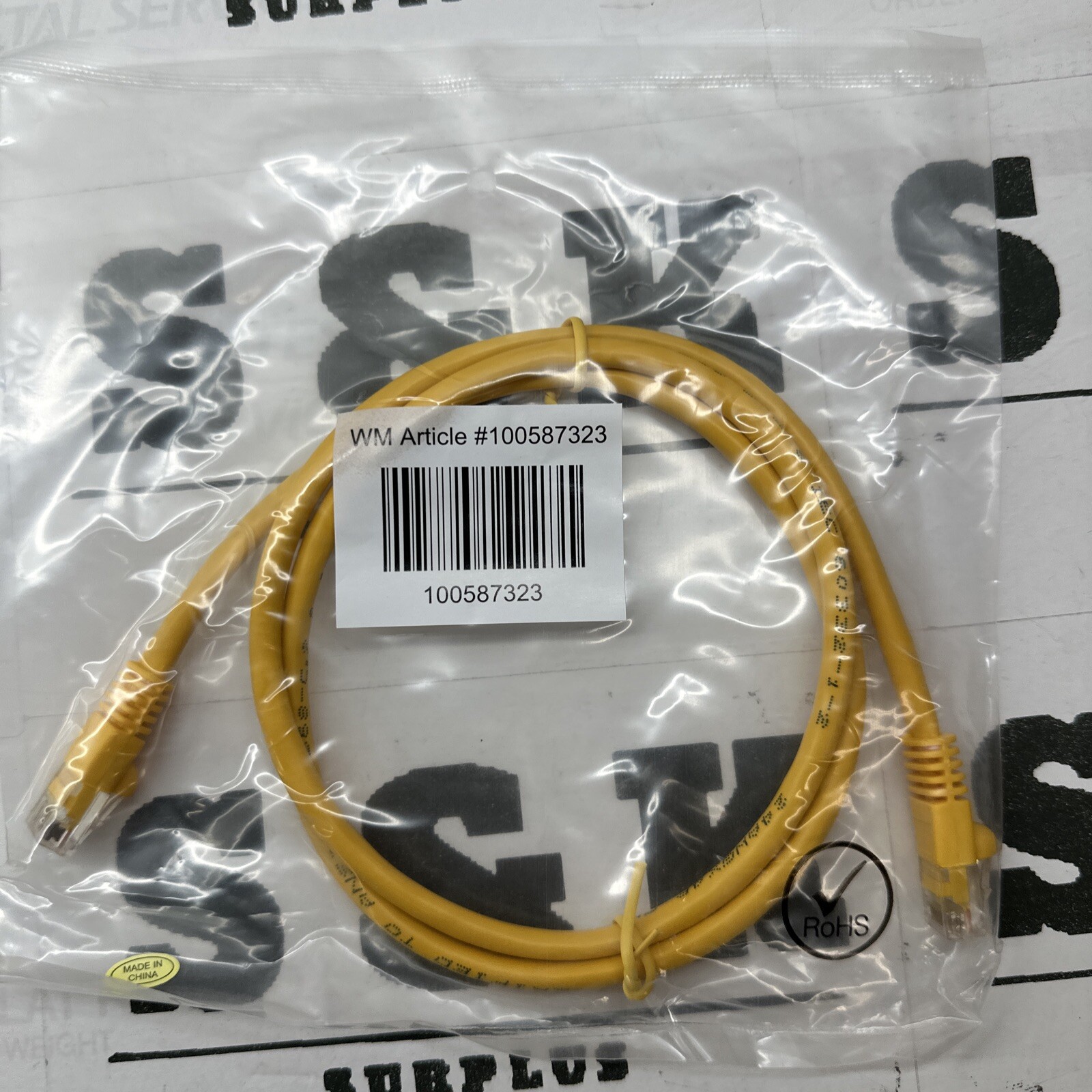 Cat. 5e Patch Cable 3 Foot Piece. 24AWGX4P. ***Lot Of 10 Packs***