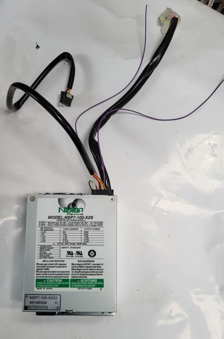 NIPRON NSP7-100-X2S NSP7-100-X2S2 100W NON STOP DC POWER SUPPLY (R4S6.4)