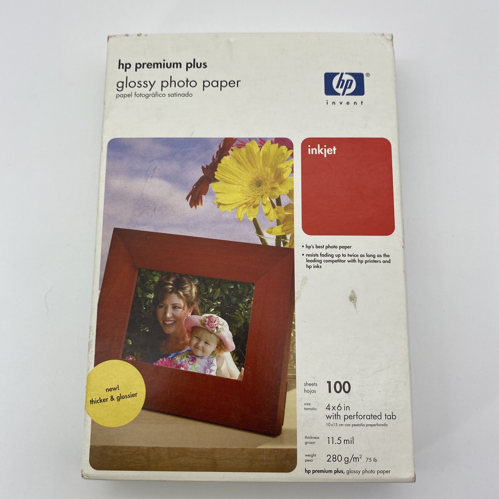 GENUINE HP Q5431A PREMIUM PLUS PHOTO PAPER GLOSSY 4 x 6 100 SHEETS INKJET PERFOR