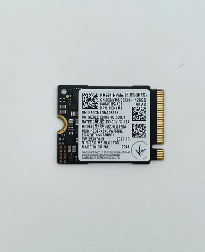 Samsung PM991a 128GB NVMe PCIe Gen3 x4 M.2 2230 SSD (MZ-9LQ128A)