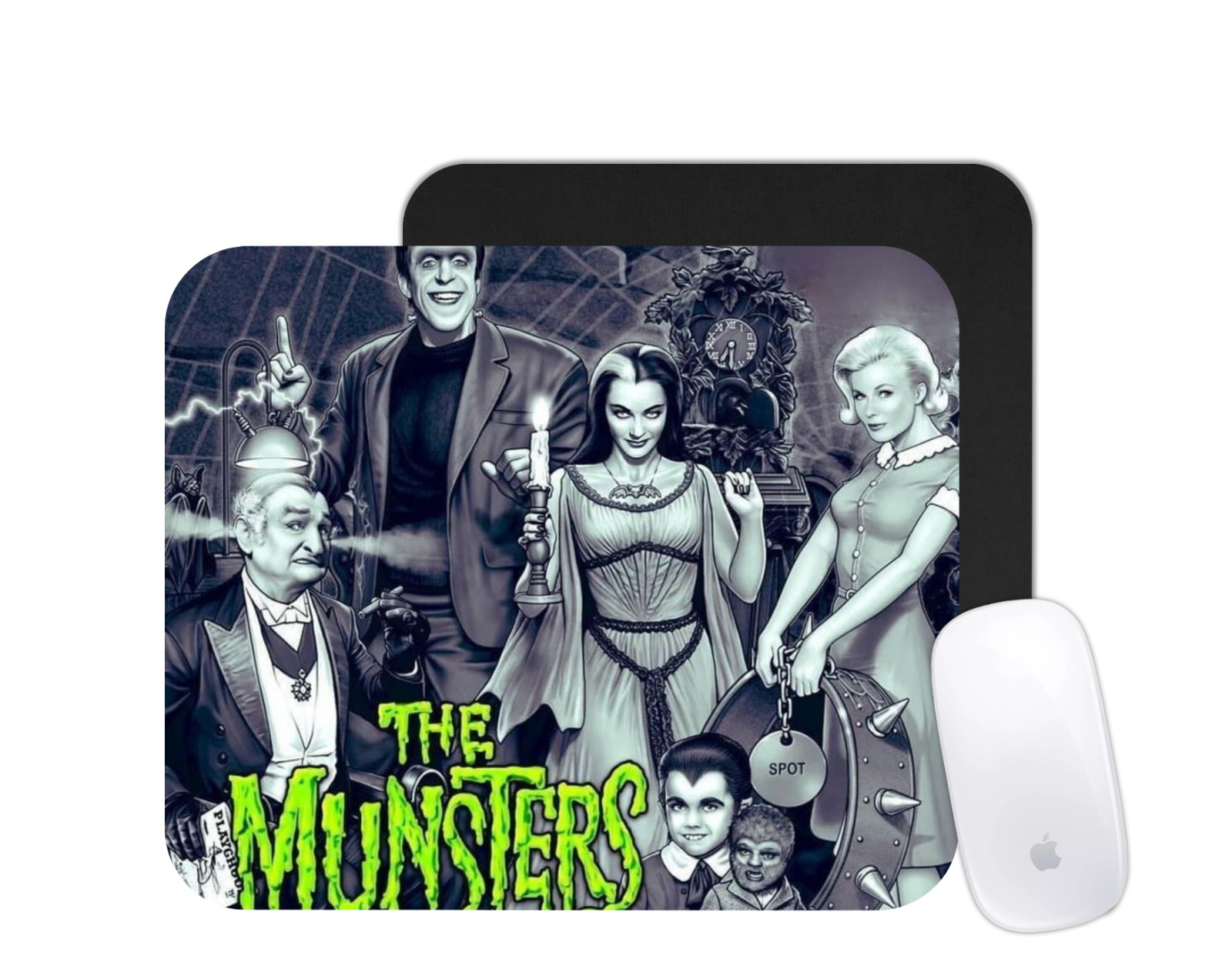 The Munsters Mouse Pad | Retro Horror Family Desk Mat | Custom Classic TV Gift