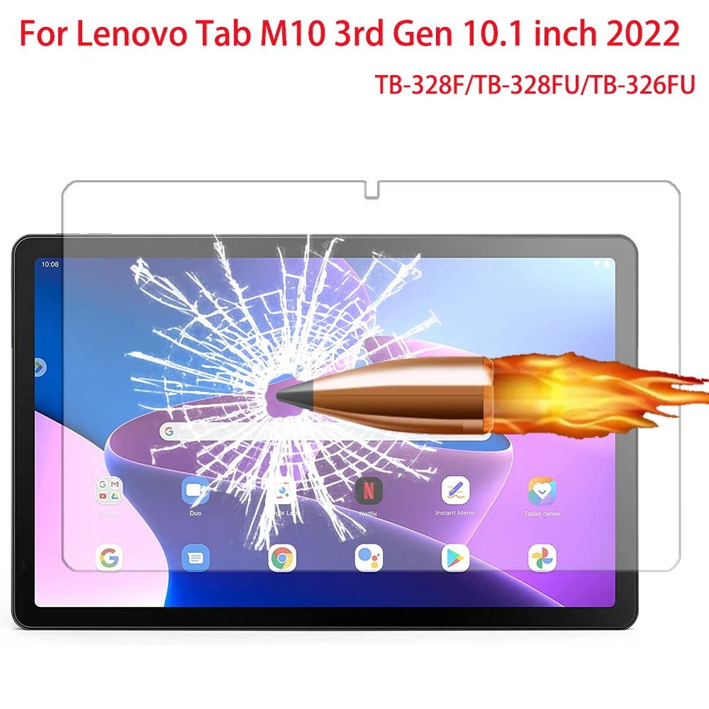 For Lenovo Tab M10 3rd Generation 10.1 inch 2022 Tempered Glass Screen Protec...