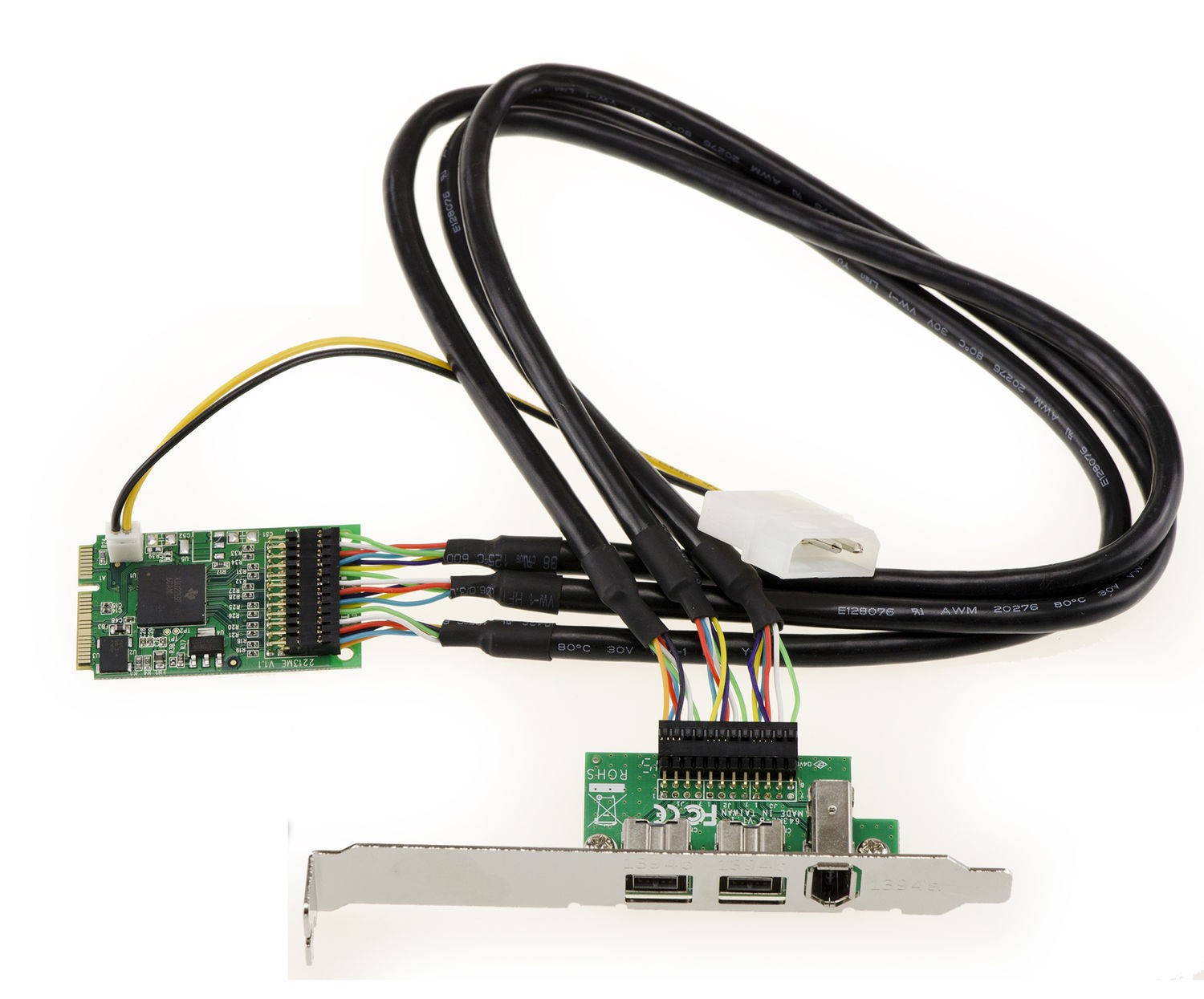 Firewire 400 And 800 IEEE1394 A/B Controller Card On mPCIe Port TI XIO2213BZAY