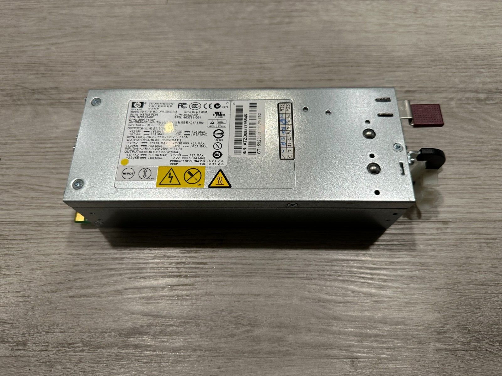 For DL380G5 379123-001 HP 1000W RPS for DL380 ML350 370 G5 1000W