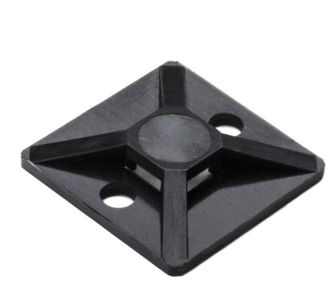 HellermannTyton MB30C2 Cable Tie Mounting Bases Black 100/Pack NEW Sealed
