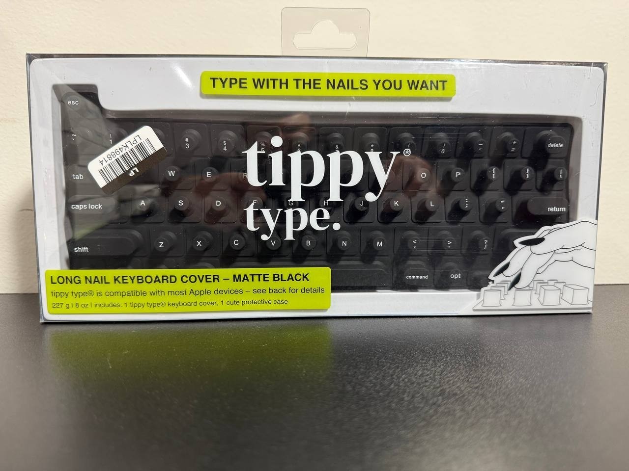 Tippy Type Keyboard Cover Compatible with Mac - Matte Black: Silicone Flexible S