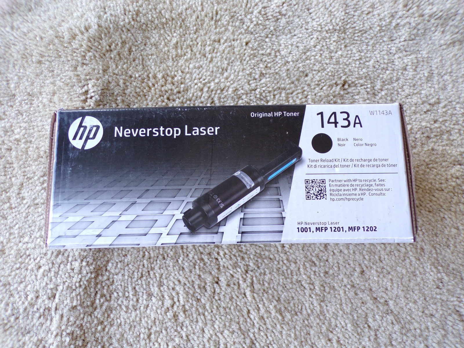 HP 143A (W1143A) Black Neverstop Laser Toner Reload Kit @p7