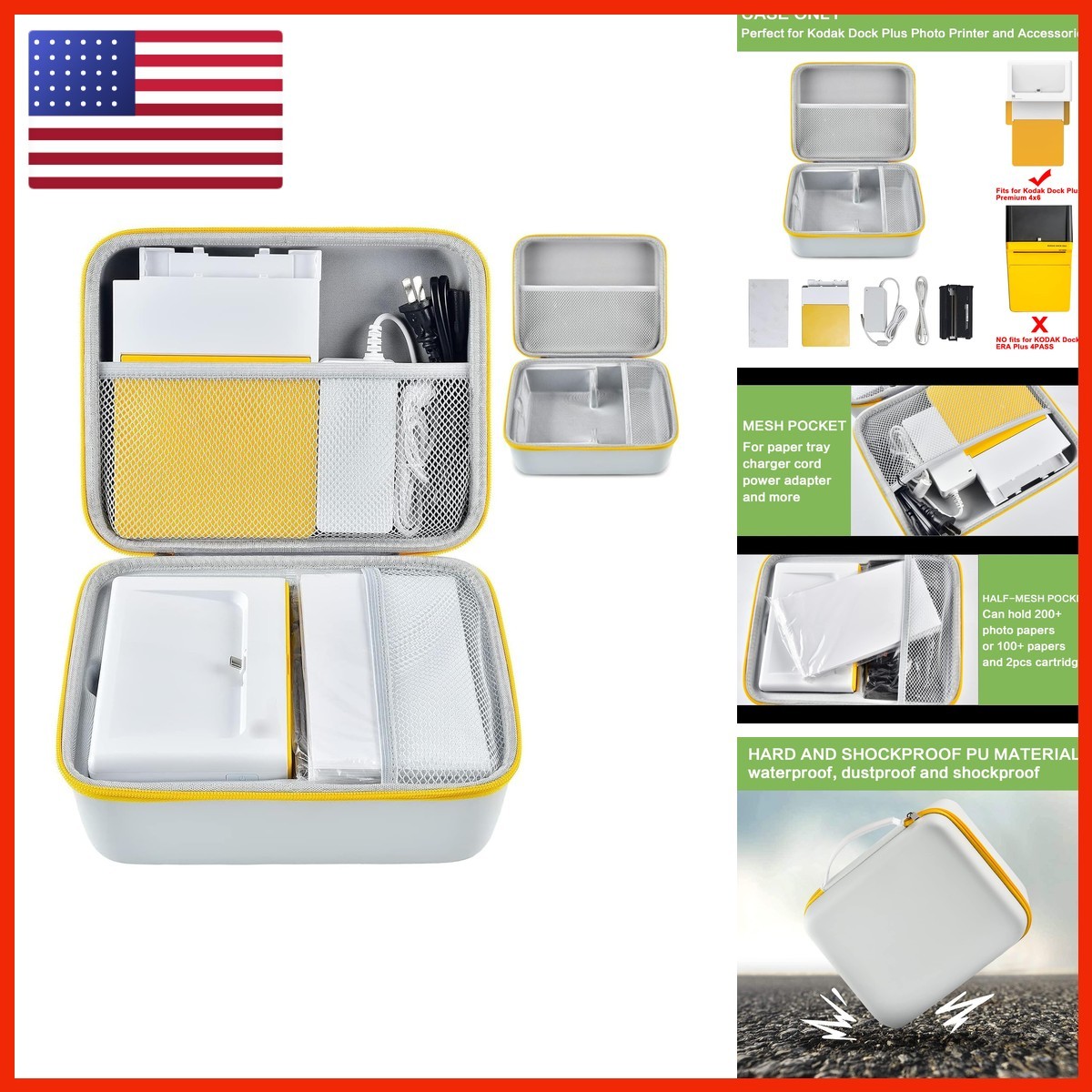 ALKOO Hard Shell Case for KODAK Dock Plus 4PASS 4x6 Photo Printer