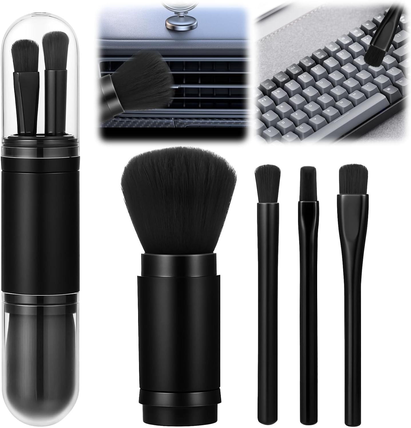 4 Pack Exquisite Duster Brush Kit, Mini Keyboard Cleaning Brushes Kit Model