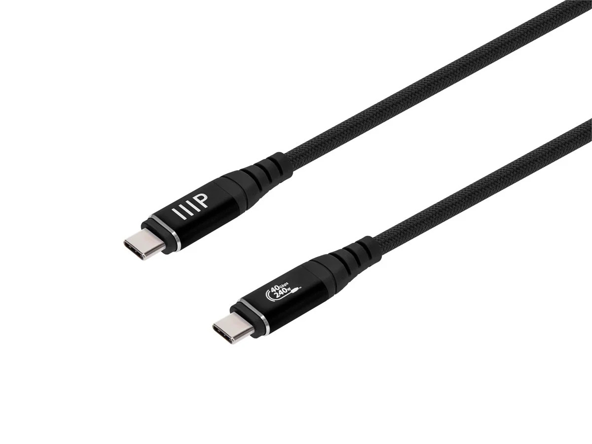 Monoprice USB4 40Gbps Cable - 240W EPR, 8K HDR, USB-IF Certified, Braided,