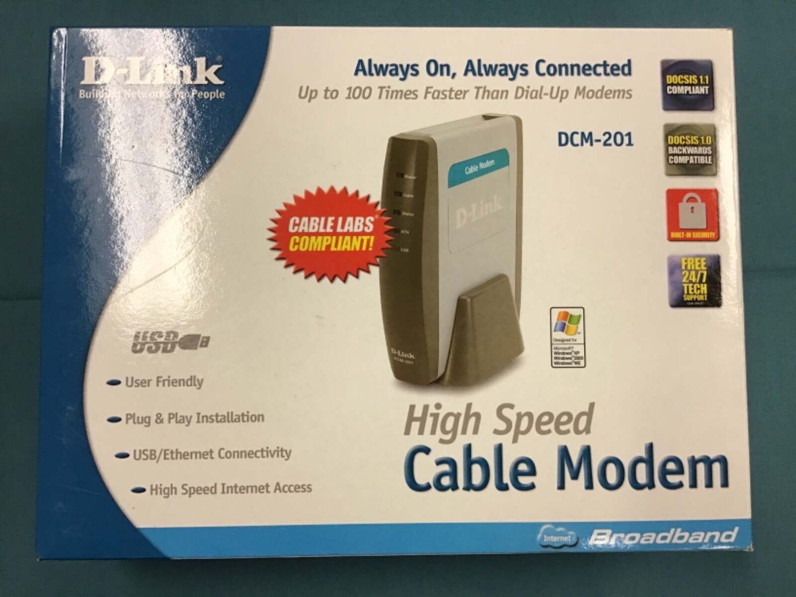D-Link DCM-201 High Speed Cable Modem - Looks Unused