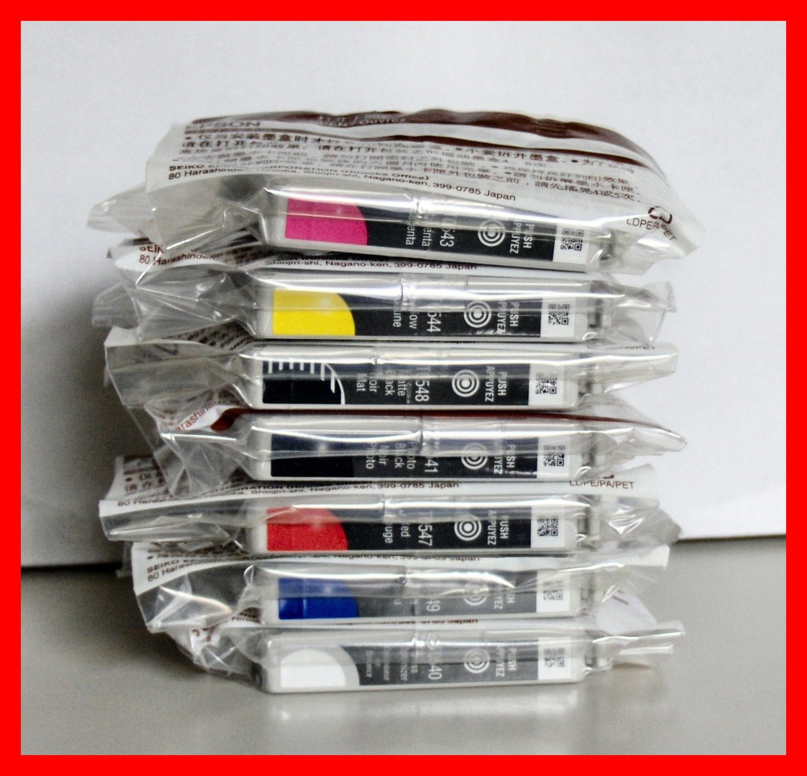 7 Genuine Epson R800 R1800 print ink T0540 T0541 T0543 T0544 T0547 T0548 T054920
