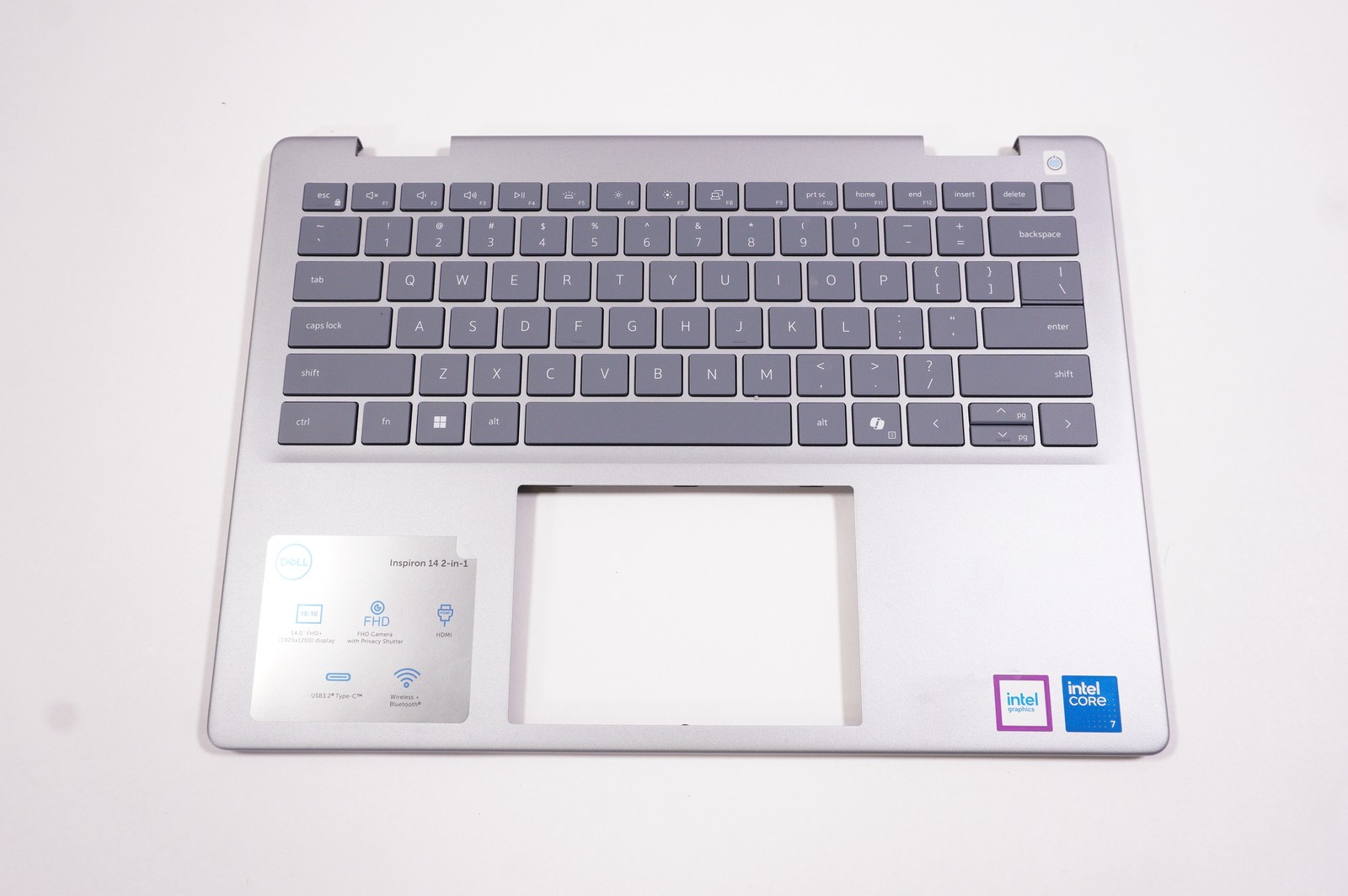 Compatible with 6DM59 Dell US Palmrest Keyboard Ice Blue Inspiron 14 7440 I74...