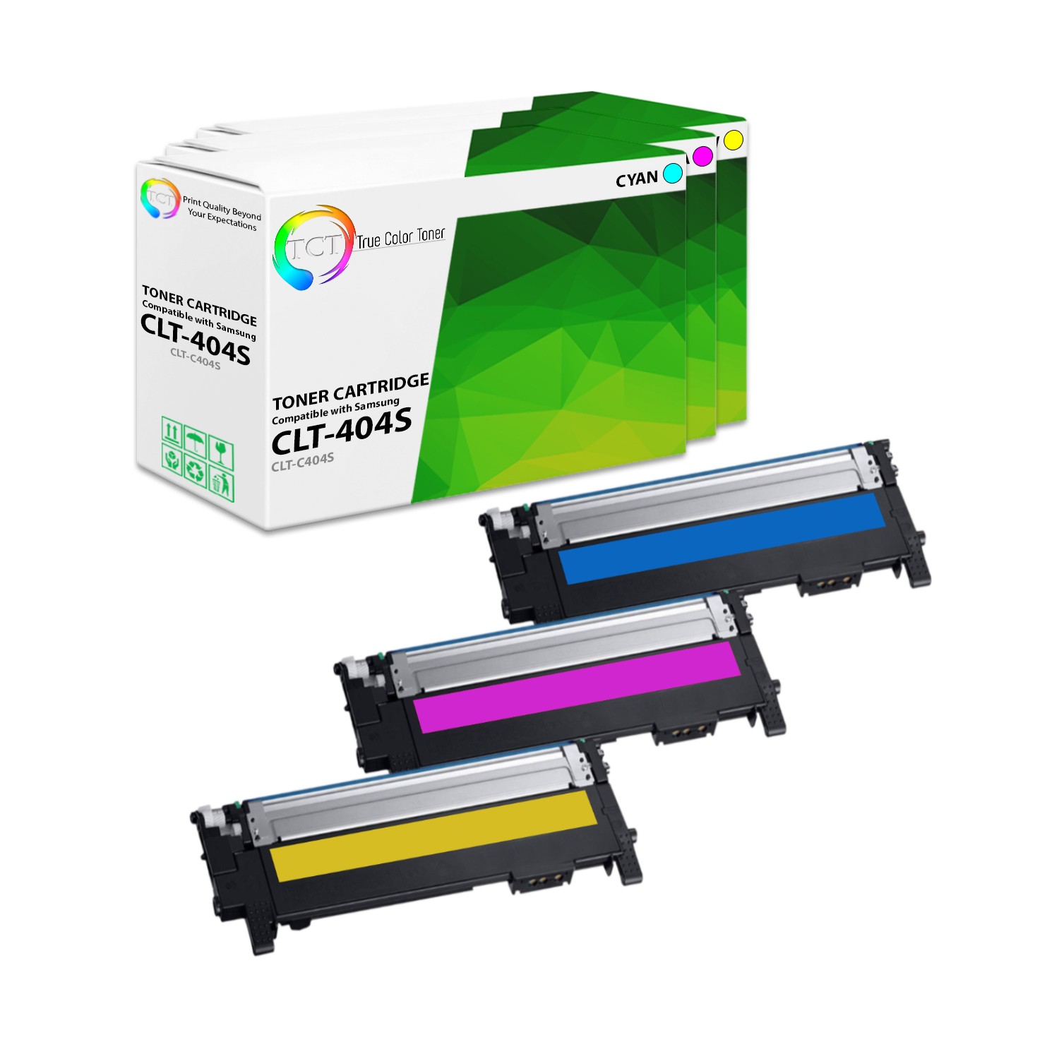 3Pk TCT CLT-404S C404S M404S Y404S For Samsung C430W C480FW Compatible Cartridge
