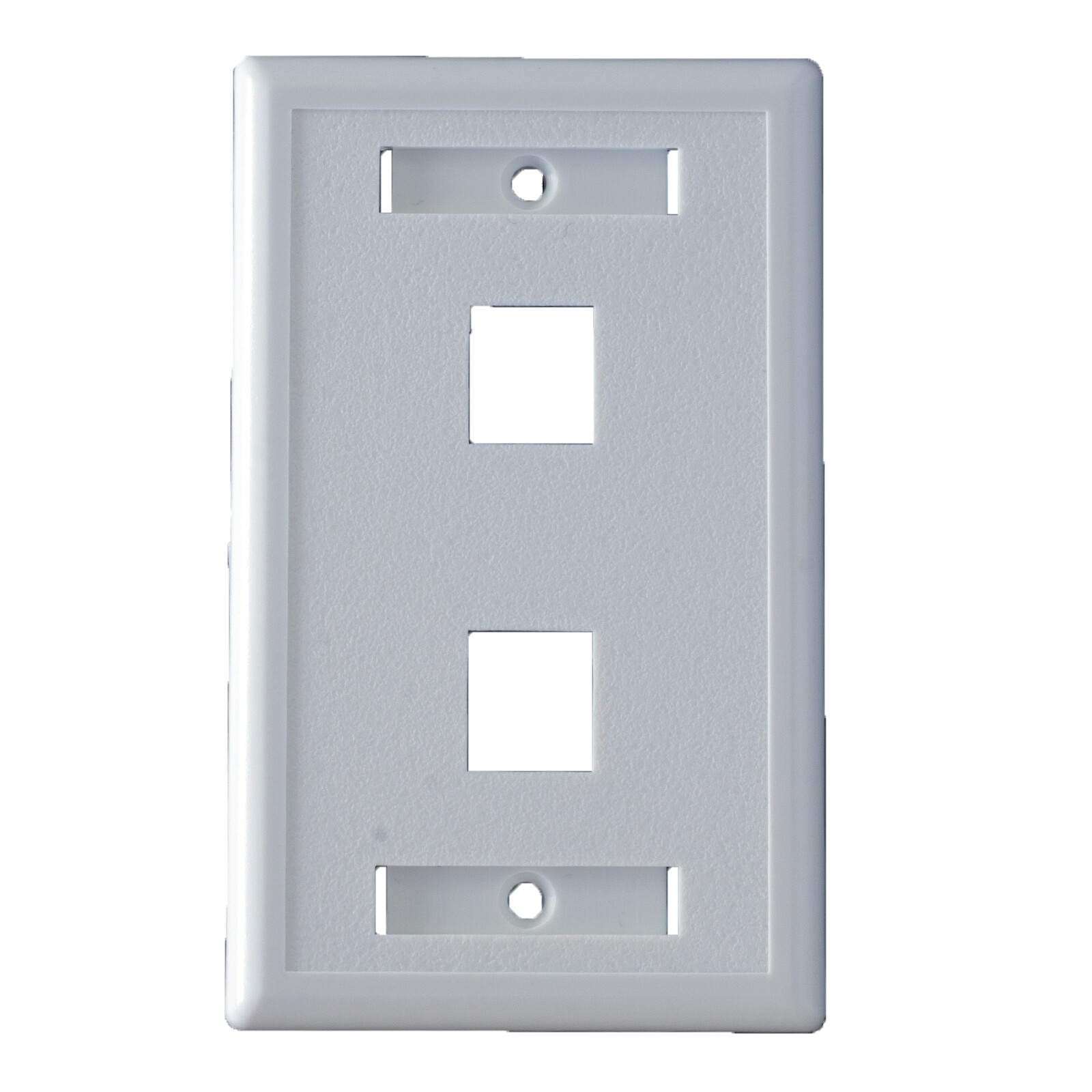 2 Port Keystone Faceplate White with Windows 25 Pcs Pack RJ45 Wall Plate