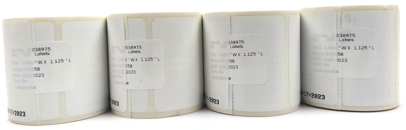 Zebra RFID Thermal Labels (12 Rolls) 1.906" x 1.125" Genuine 300 10038975